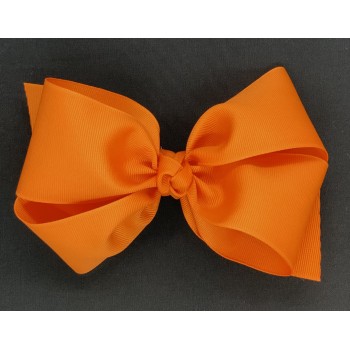 Orange Grosgrain Bow - 6 Inch